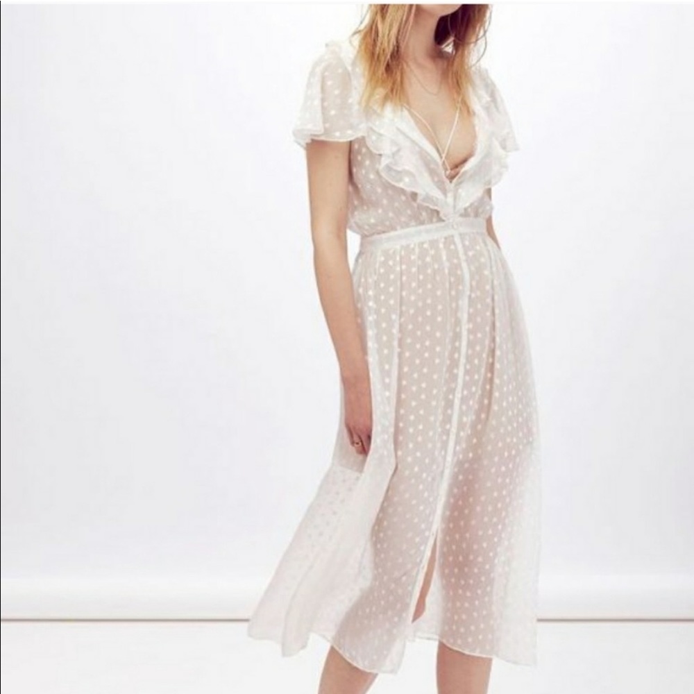Worn once For Love and Lemons Firecracker Midi Dress Stars